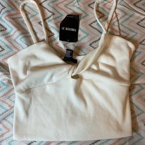 Cream cami crop top